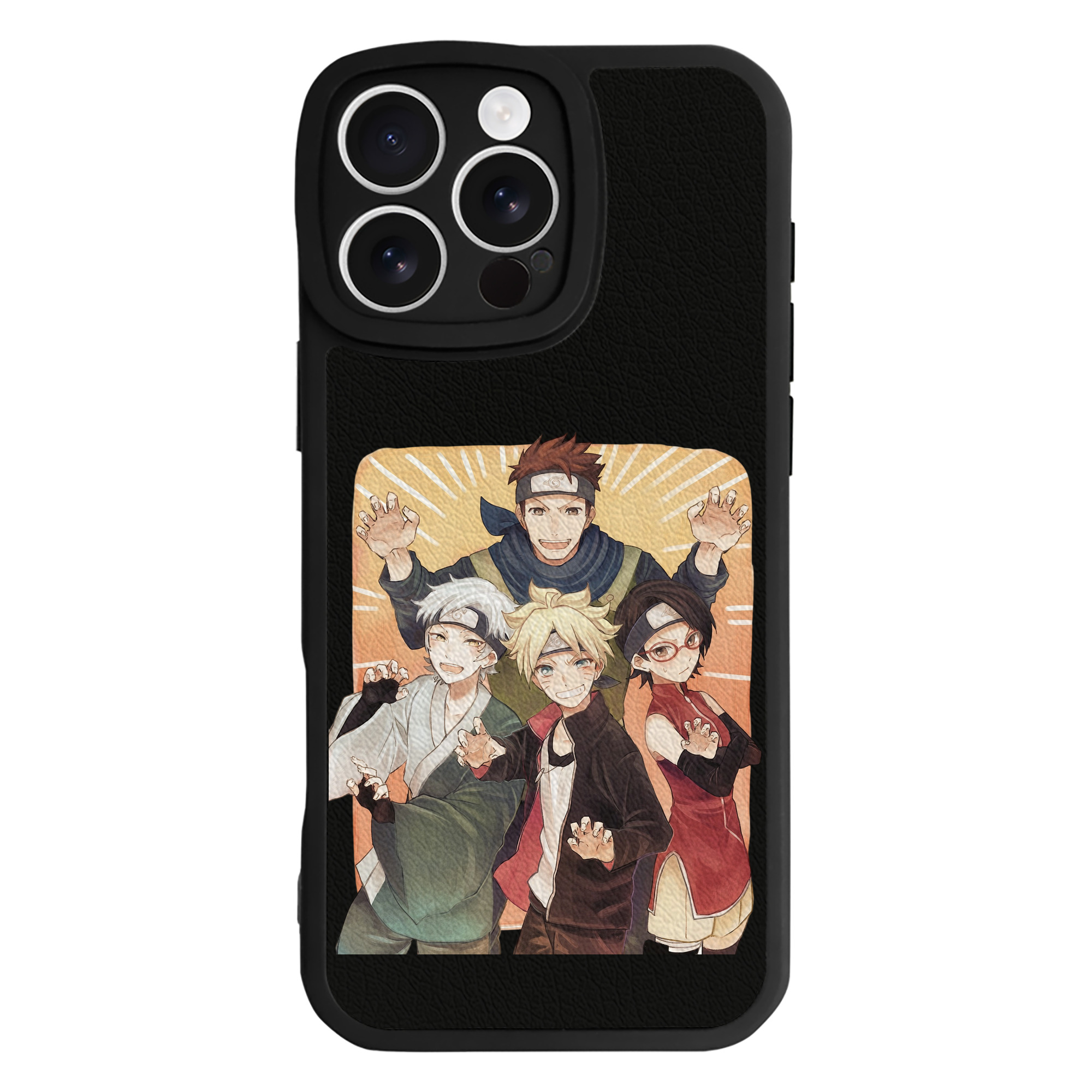 （画像用） NARUTO -ナルト- うちは サラダ Uchiha Sarada 【iPhone 16シリーズ対応】シリコンスマホケース（レザー調） 材質：シリコン